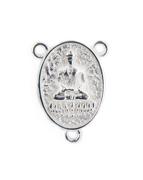 Bild von Buddha 23x16mm mit 3x Ringe, Anhänger, Silber 925