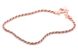 Bild von Armband Diamond Cut Kordel, mit Karabiner, Silber rosé vergoldet
