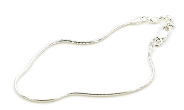 Bild von Armband Schlangenkette 1.2mm, mit Karabiner. Silber 925