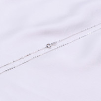 Bild von Tropfen 'Masini' 30x22mm Halsekette 42+3cm, Silber 925