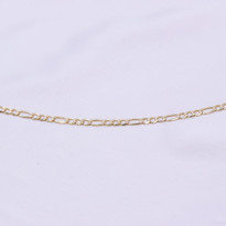 Bild von Silberkette "Figaro" 40+5cm, Silber vergoldet