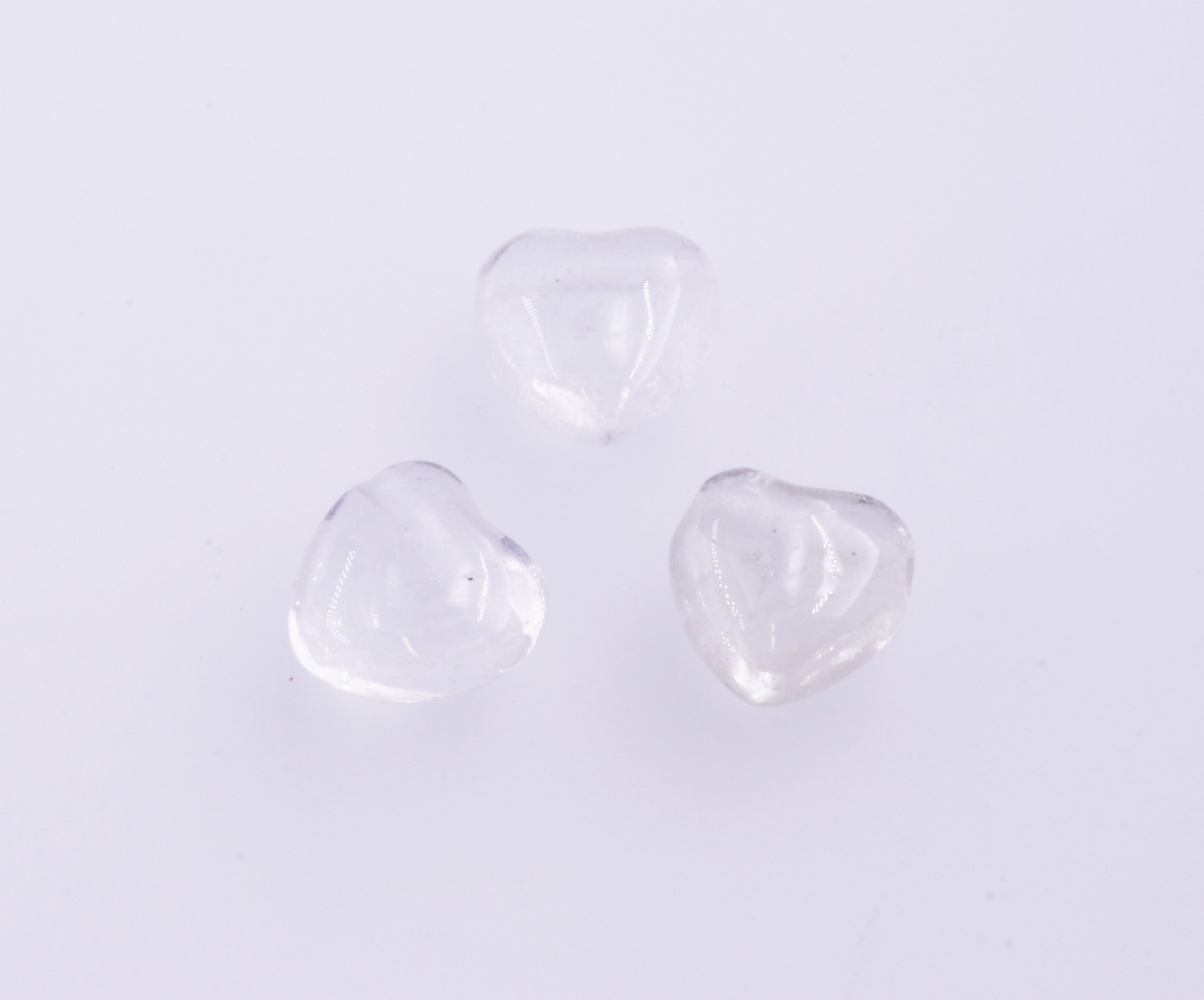 Bild von Bergkristall "Love Hearts" 20mm mit 2.5mm Loch Anhänger