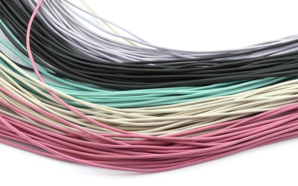 Bild von Lederband rund farbig 2mm à 1m lang, Ziegenleder (VE: 100 Stk)