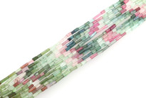Bild von Turmalin farbig Kristalle poliert 3mm Strang (längsgebohrt)