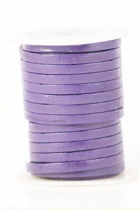 Bild von Lederband flach 4mm violett, 10m Rolle
