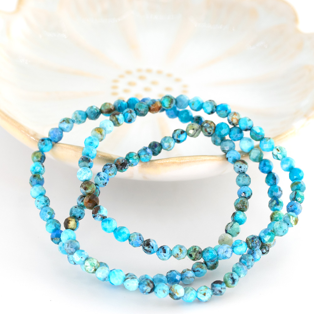 Immagine di Blauer Opal fac. Kugeln  4mm Armband