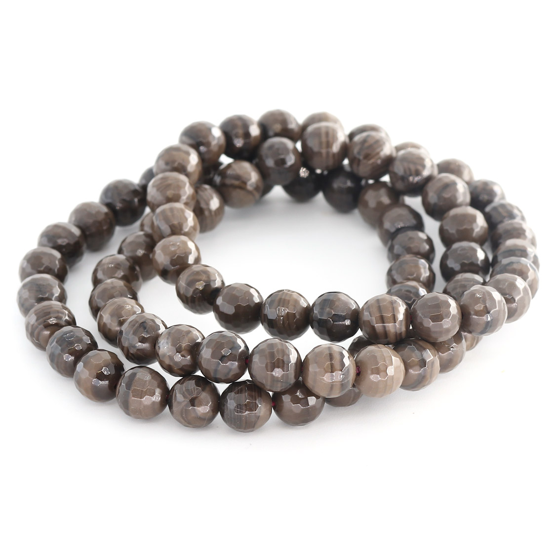 Bild von Choco Achat fac. Kugeln  8mm Armband