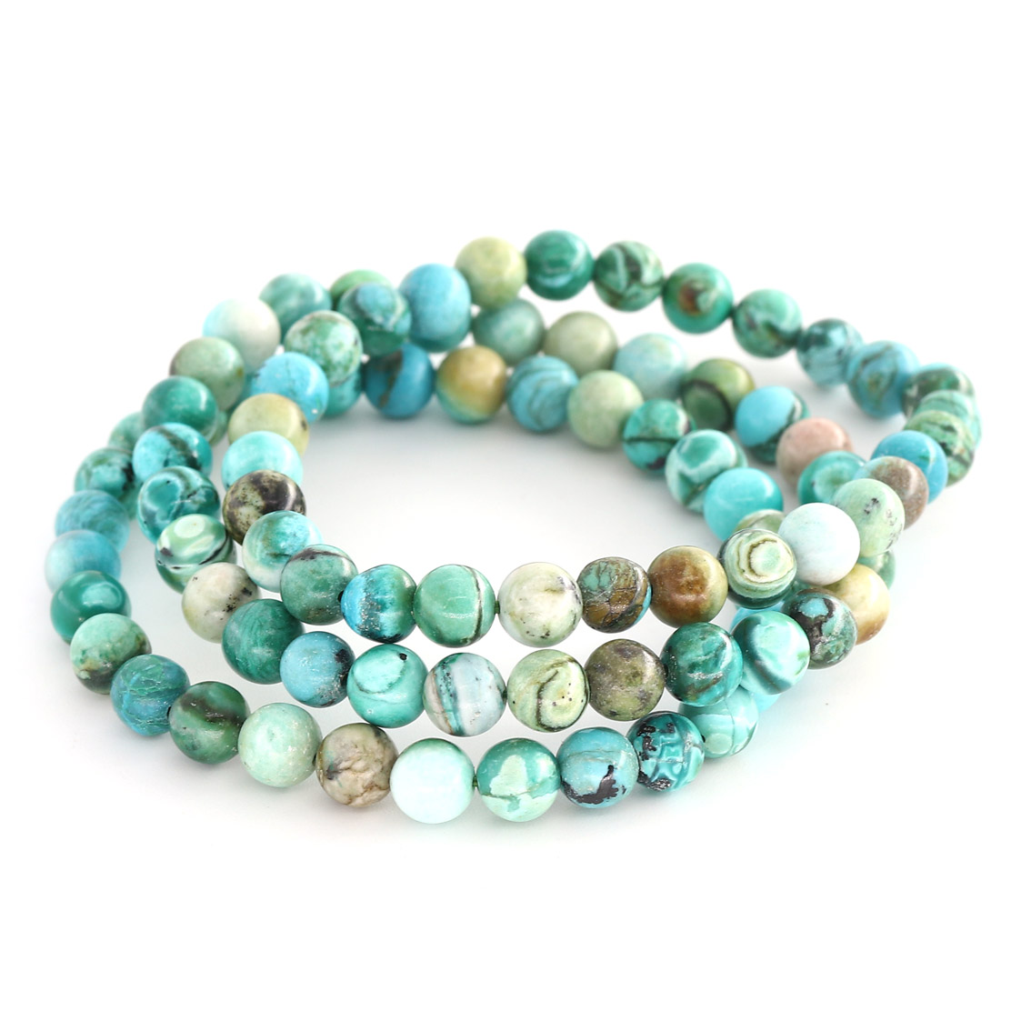 Immagine di Blauer Opal Kugeln  6mm Armband (Kongo)