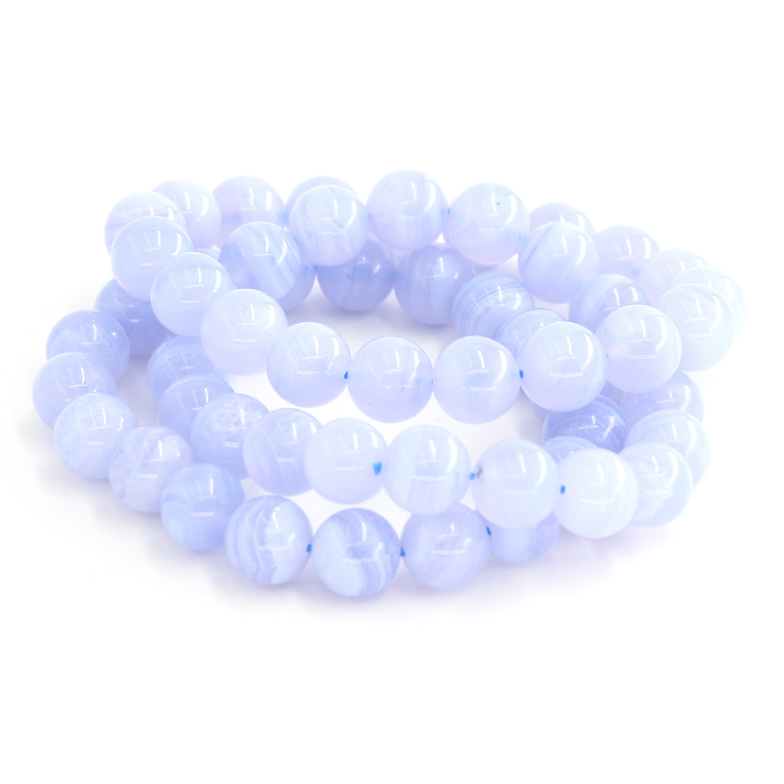 Bild von Chalcedon Kugeln 9.5-11mm Armband Extra