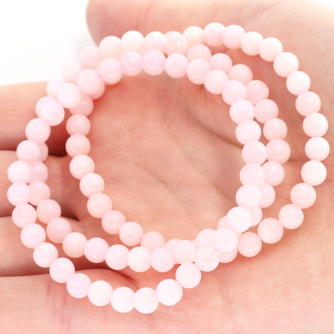 Bild von Andenopal Kugeln  6mm Armband pink