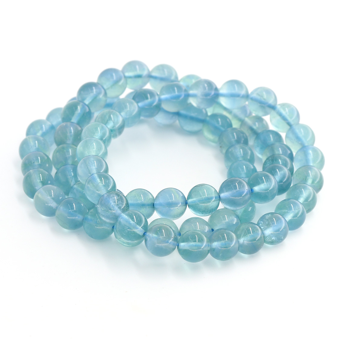 Bild von Fluorit Kugeln  8mm Armband (blau)