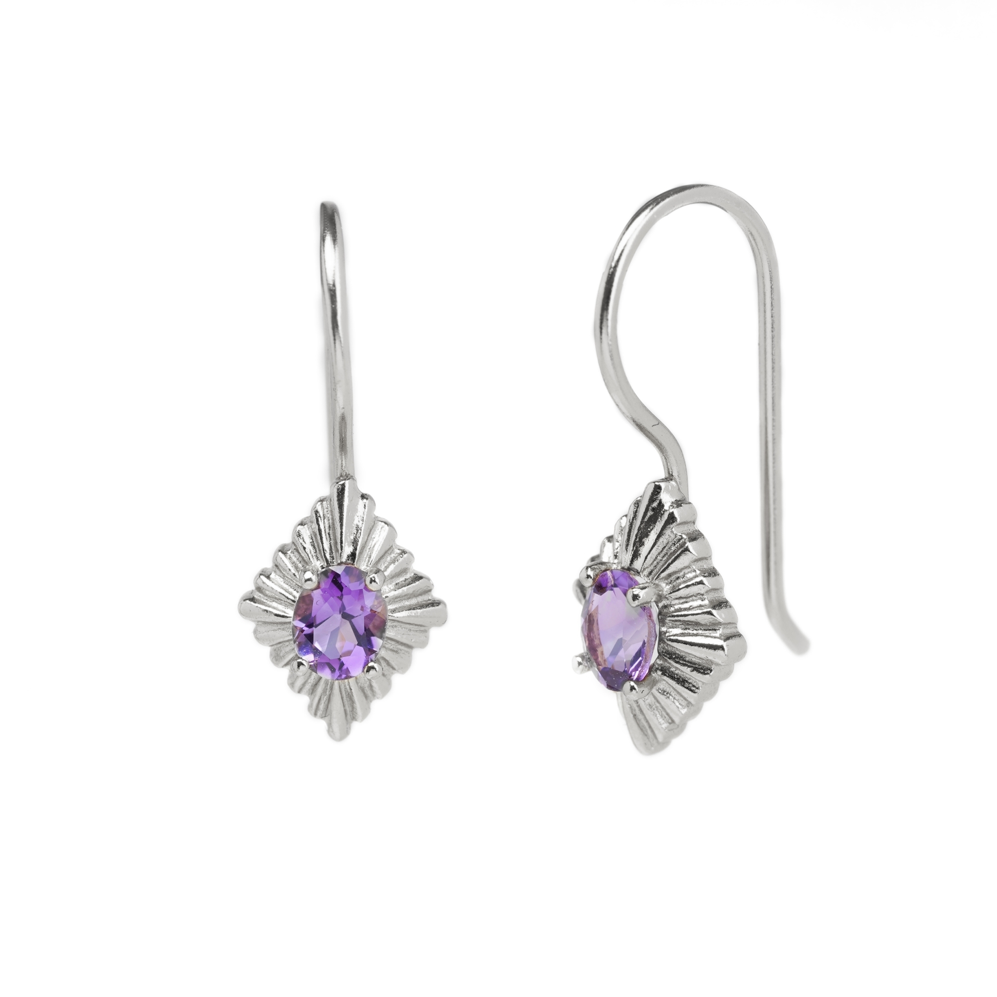 Bild von "art-deco". Ohrschmuck. Amethyst. Silber 925