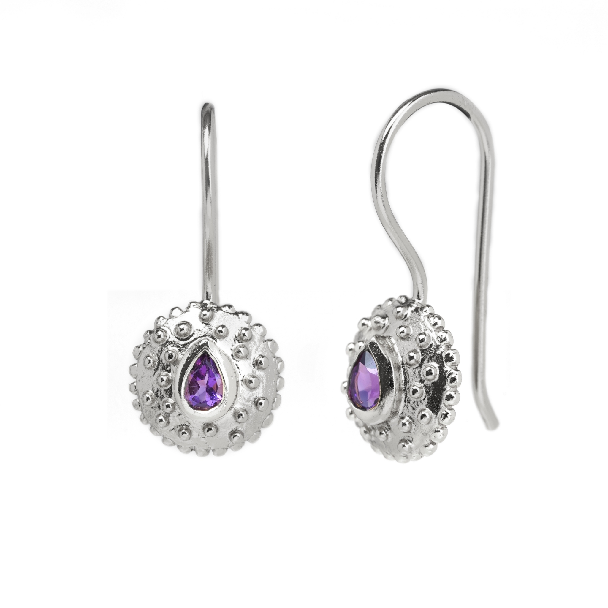 Bild von "Andalusian Drop". Amethyst. Ohrschmuck. Silber 925