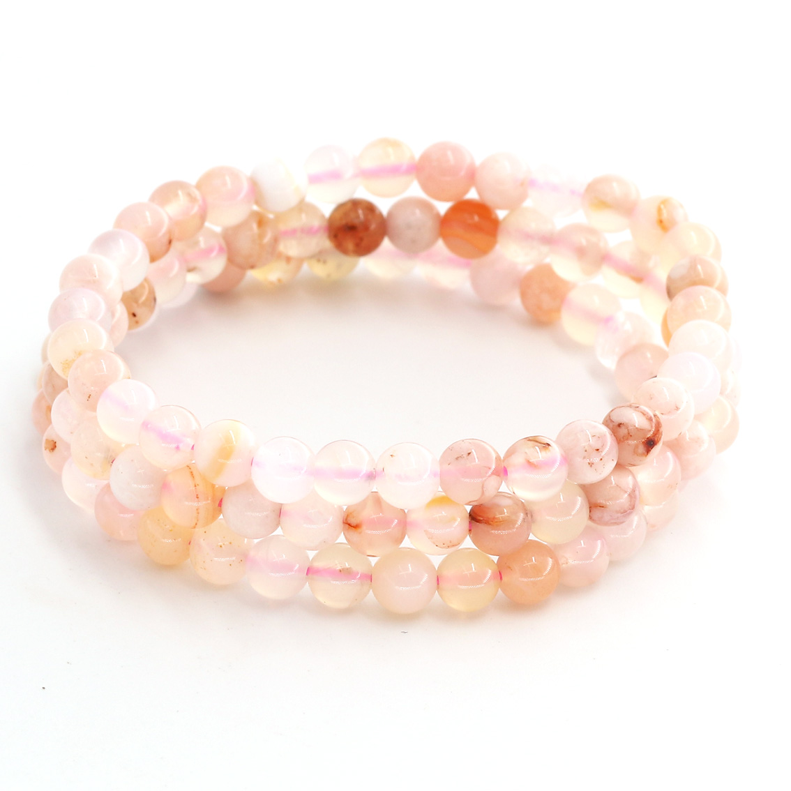 Bild von Kirschblüten Achat Kugeln  6mm Armband