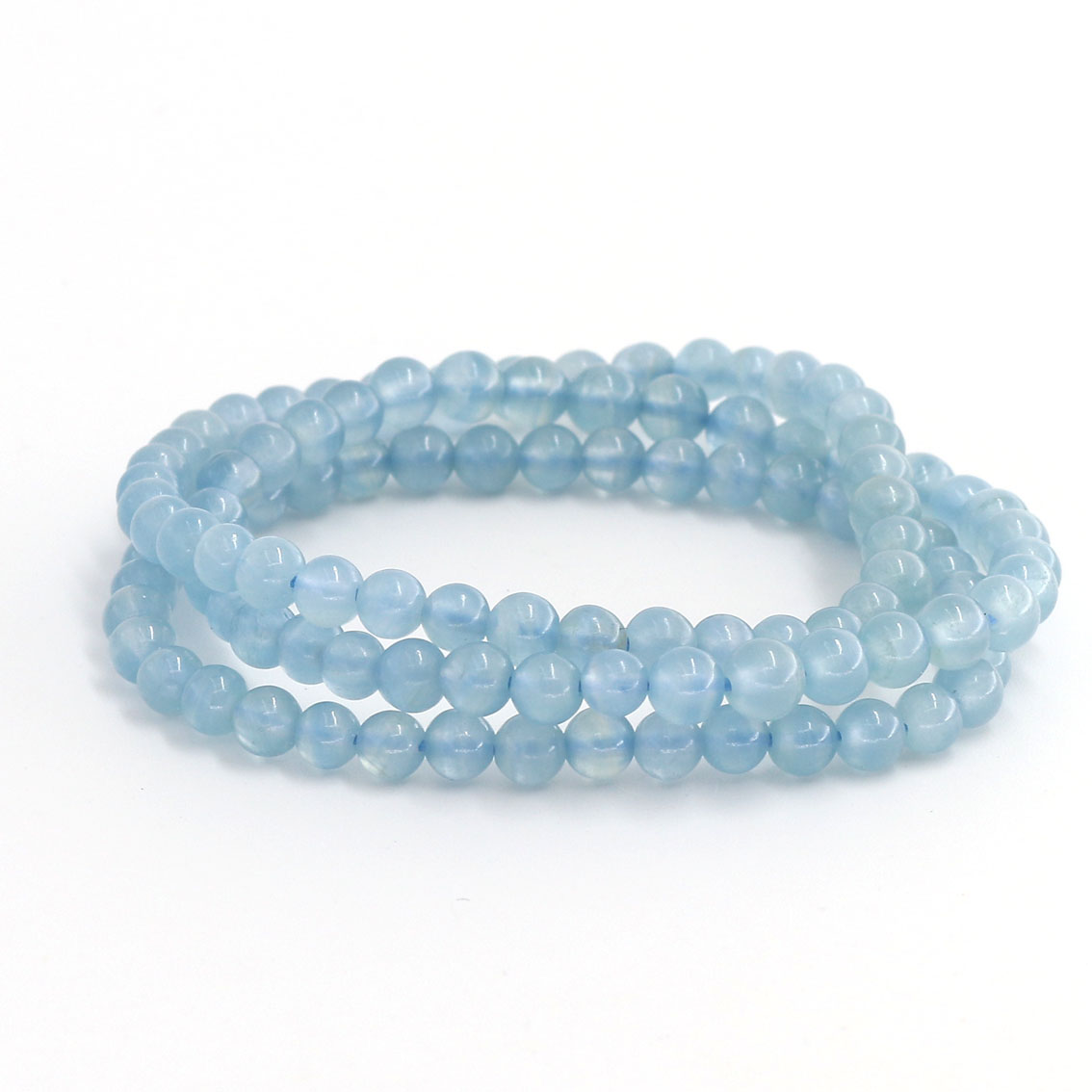 Immagine di Blauer Calcit Kugeln  5mm Armband