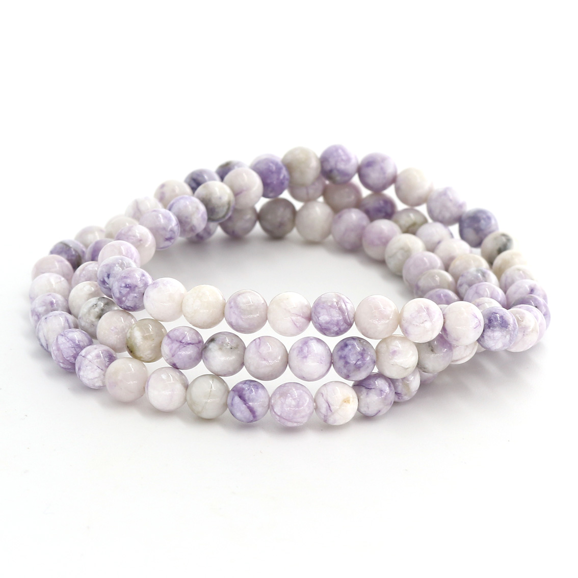 Immagine di Magnesit Kugeln  6mm Armband, gefärbt (purple,lila)