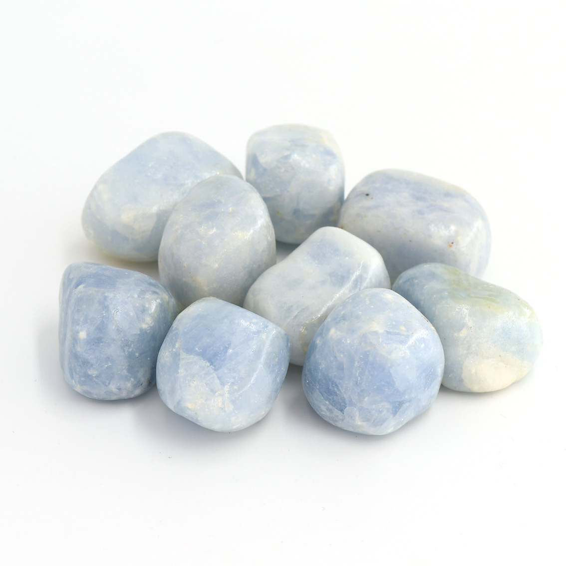 Image de Blauer Calcit Trommelsteine (VE: 500g)