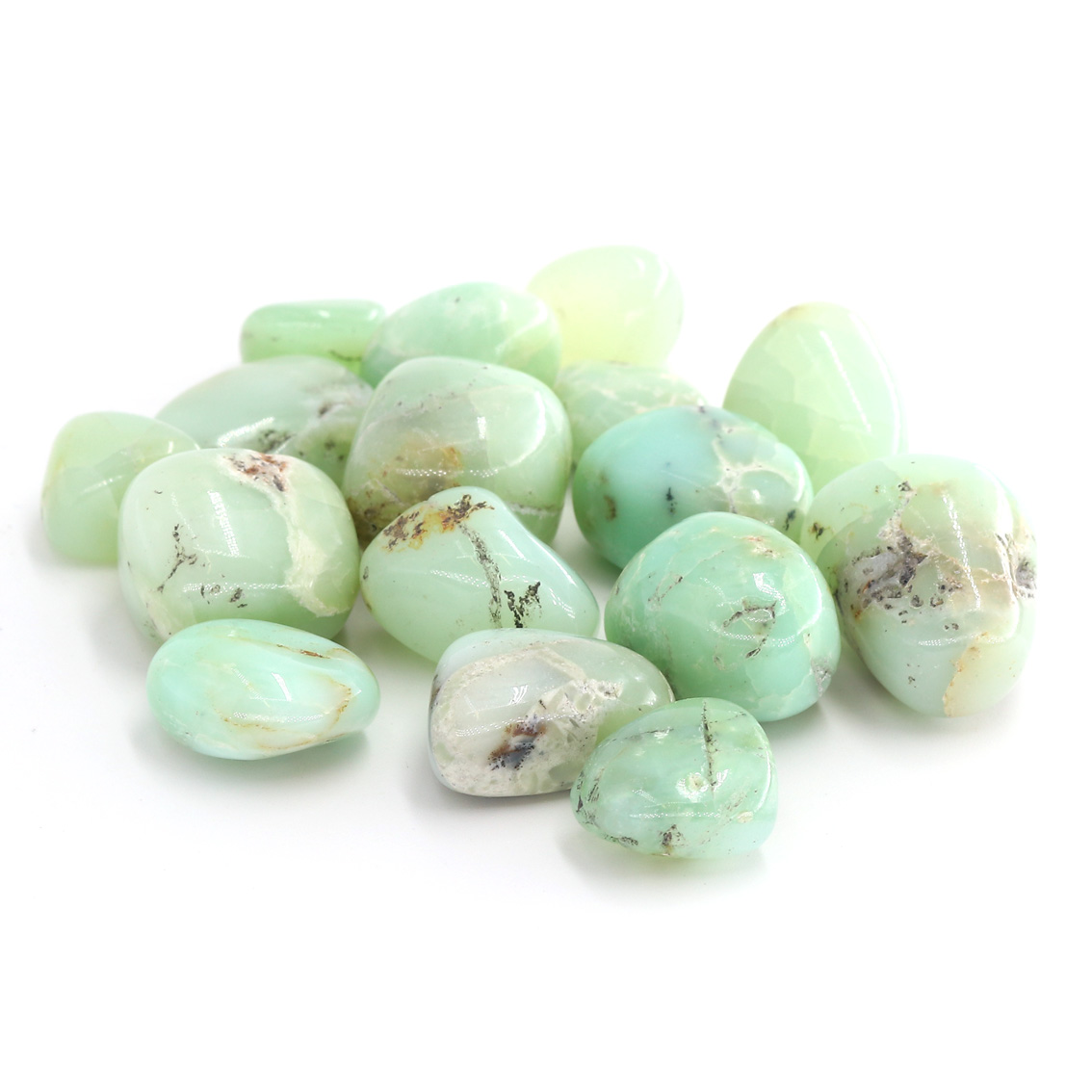 Image de Grüner Opal Trommelsteine (VE: 100g)