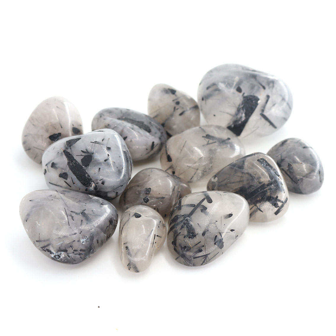 Bild von Turmalinquarz Indien Trommelsteine (VE: 250g)