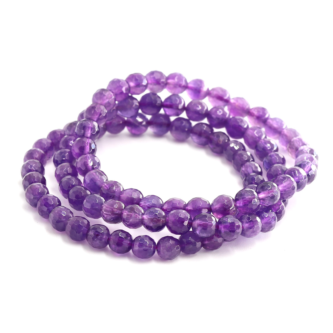 Immagine di Amethyst fac. Kugeln  6mm Armband