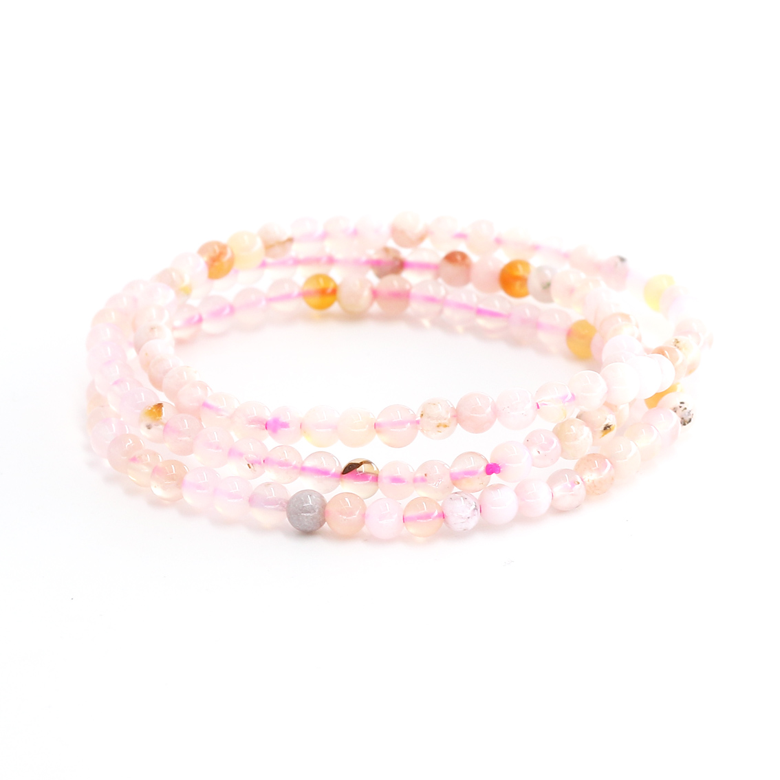 Bild von Kirschblüten Achat Kugeln  4mm Armband