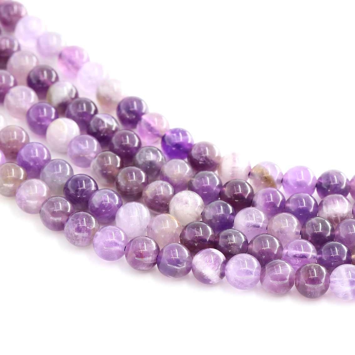 Bild von Amethyst Quarz Kugeln  6mm Strang