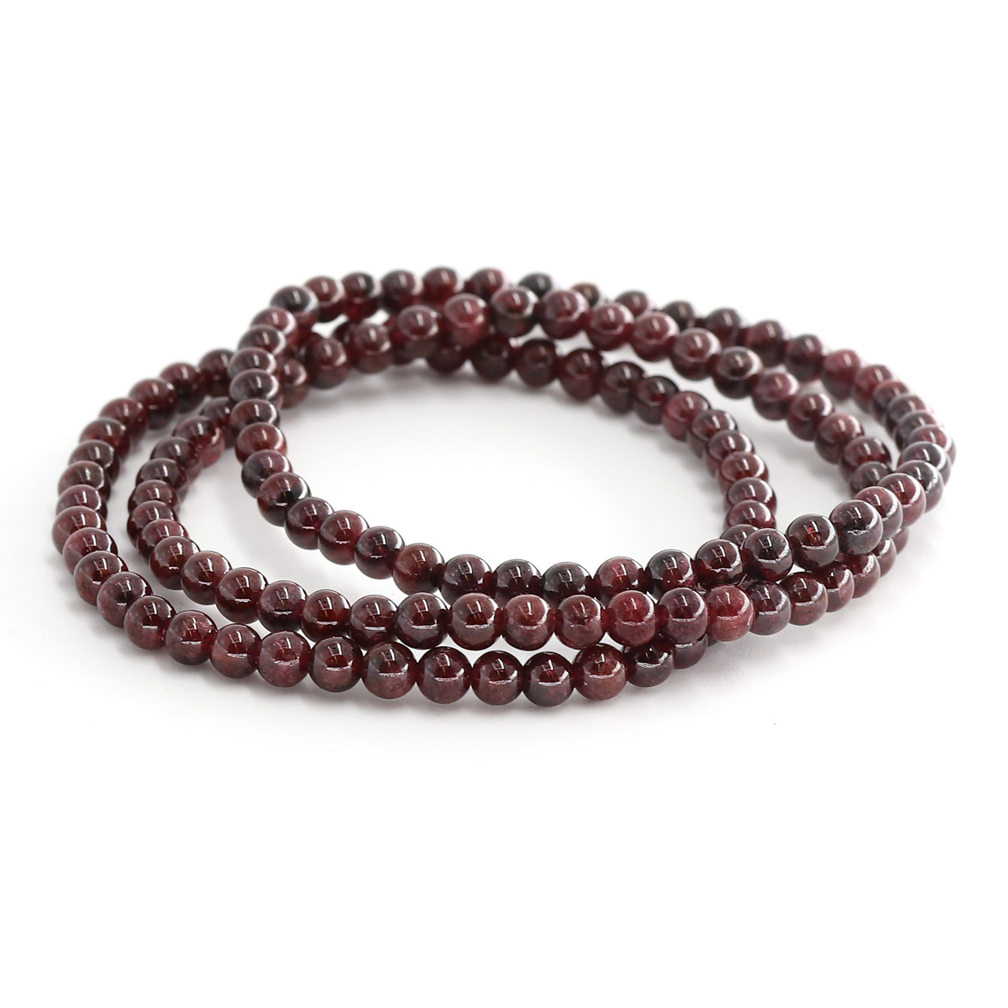 Bild von Granat Kugeln  4mm Armband (rot)