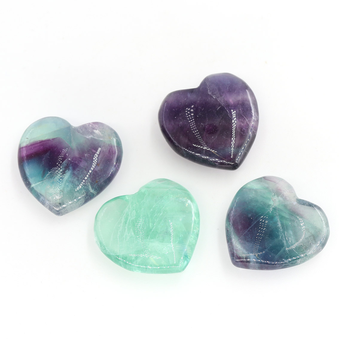 Image de Fluorit "Love Hearts" 25x10mm TOP Extra