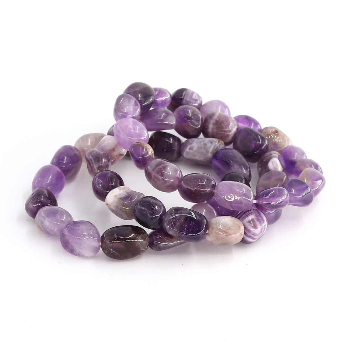 Bild von Amethyst Quarz Nuggets Crazy  8-12mm Armband