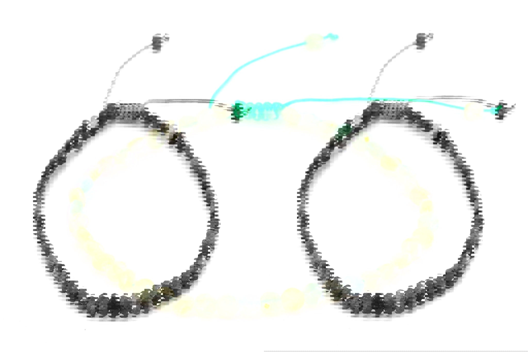 Image de Turmalin farbig fac. Disc  4mm Armband mit Knüpfknoten (grün)