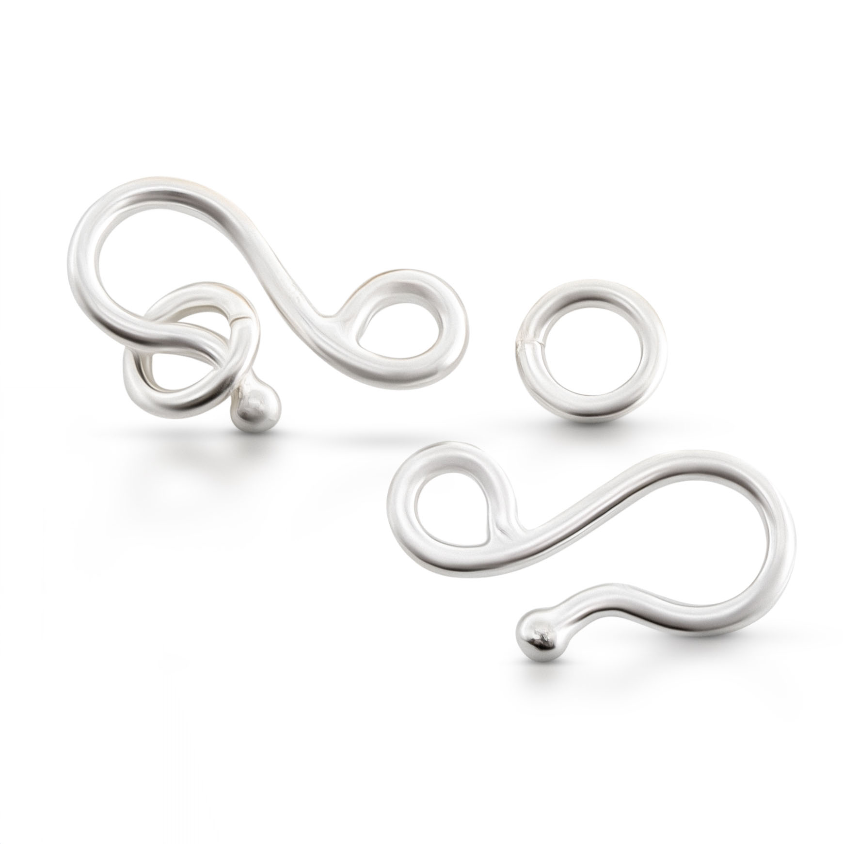 Immagine di Verschluss U-Schlaufe 13mm mit 5mm Ring, Silber 925