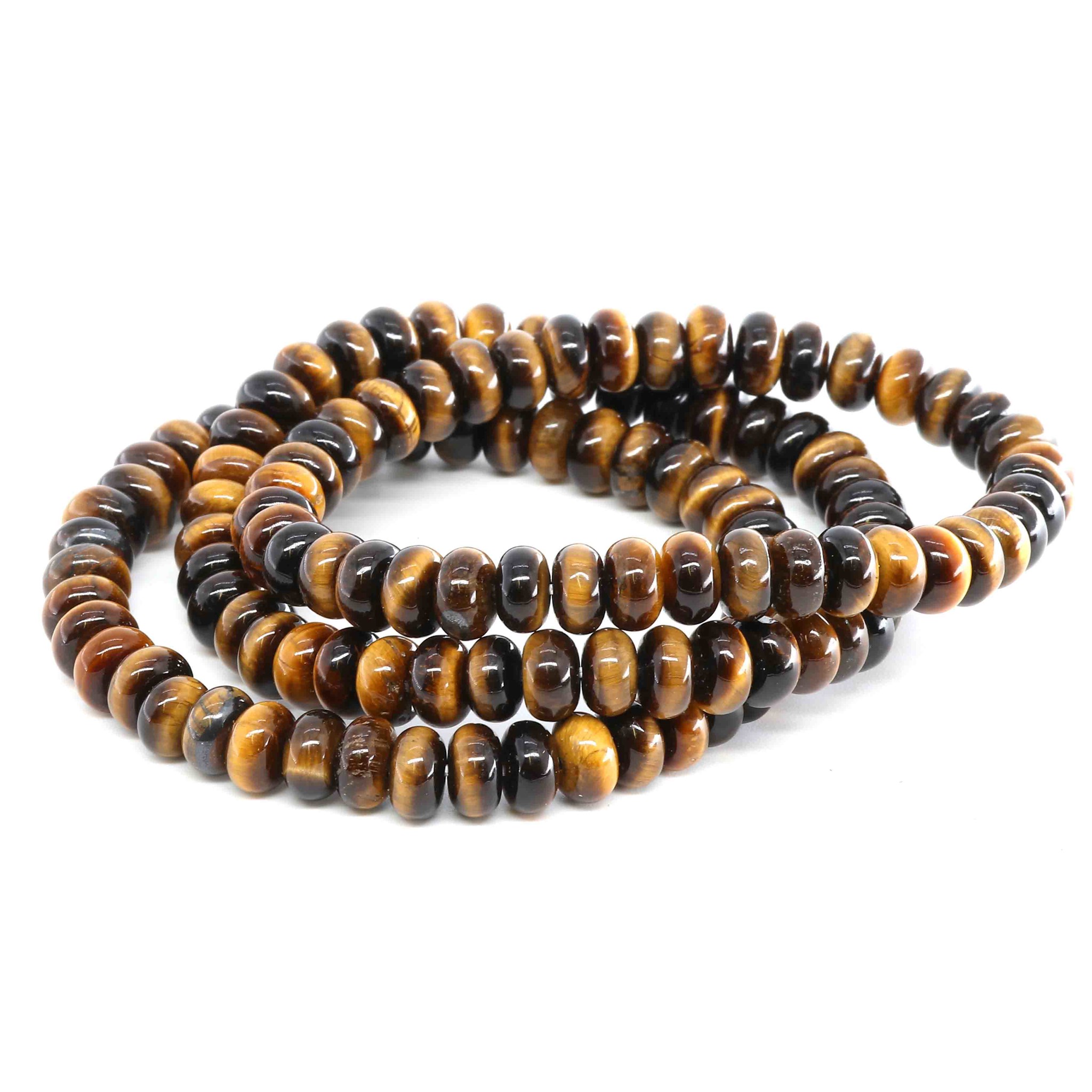 Image de Tigerauge Button  8mm Armband Extra