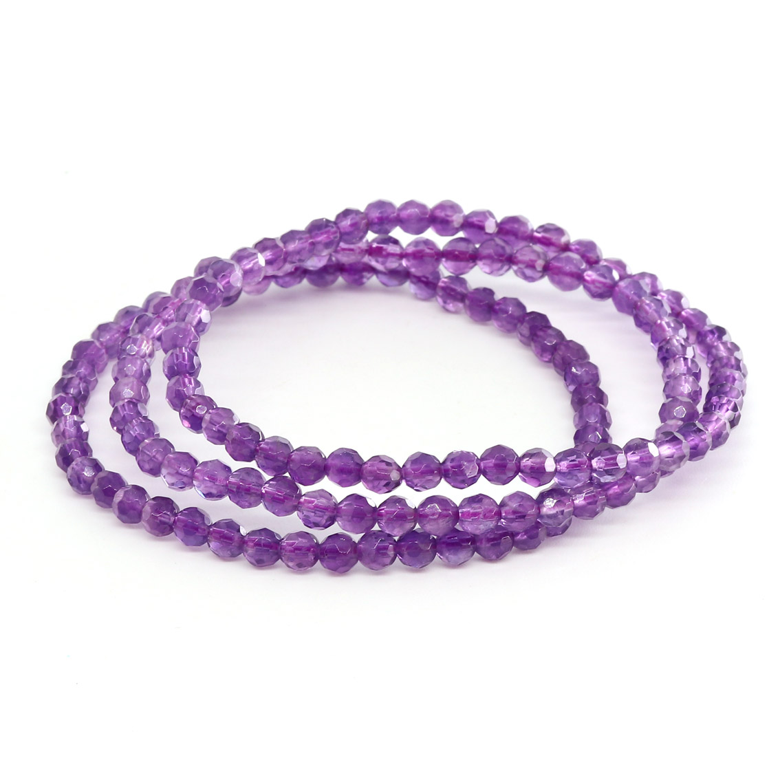 Image de Amethyst fac. Kugeln  4mm Extra Armband