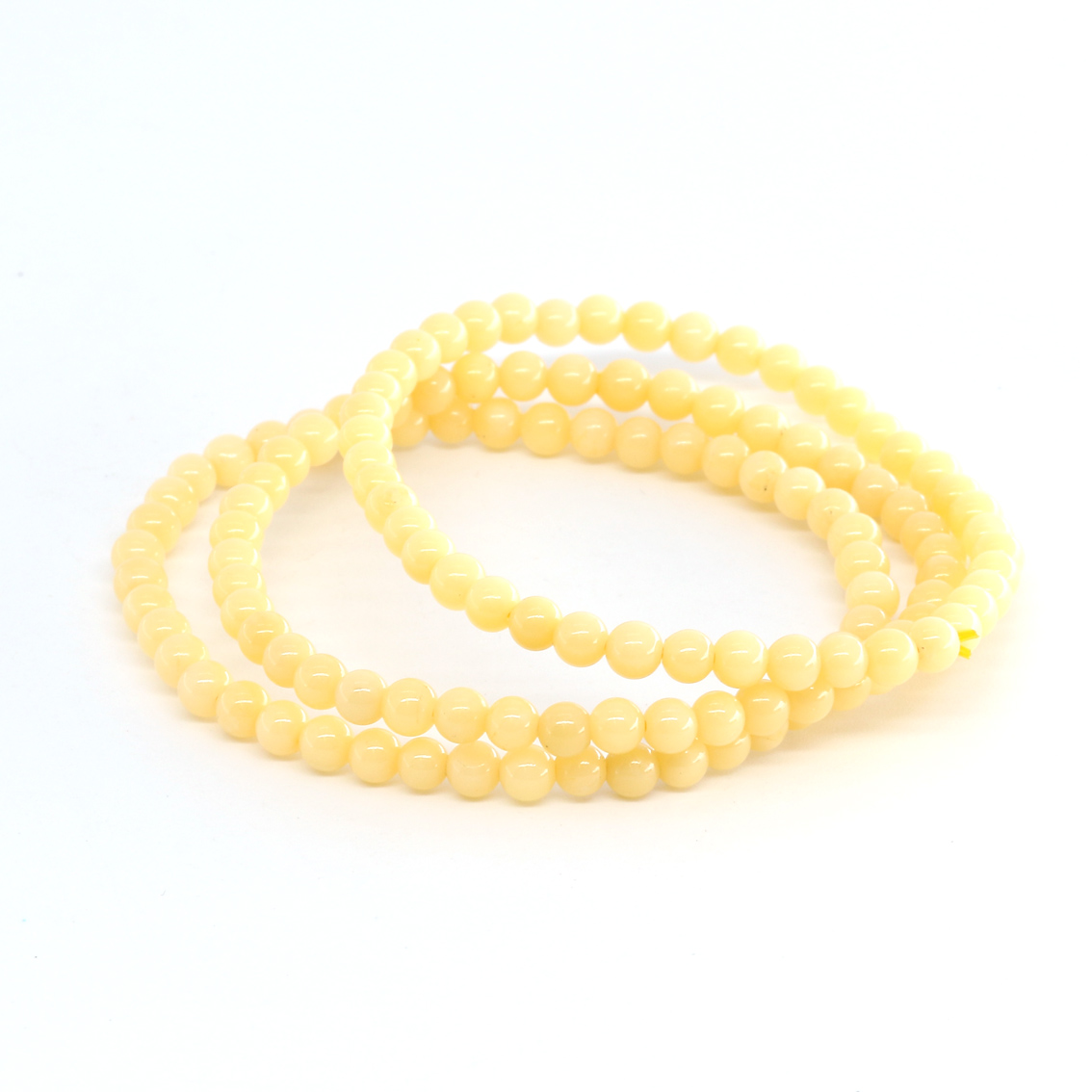 Bild von Aragonit gelb Kugeln  4mm Armband  
