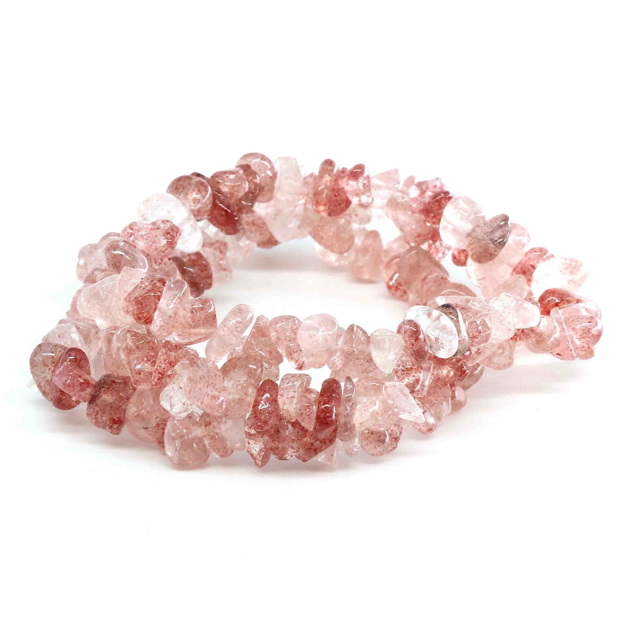 Image de Erdbeerquarz Chips 5-10mm Armband