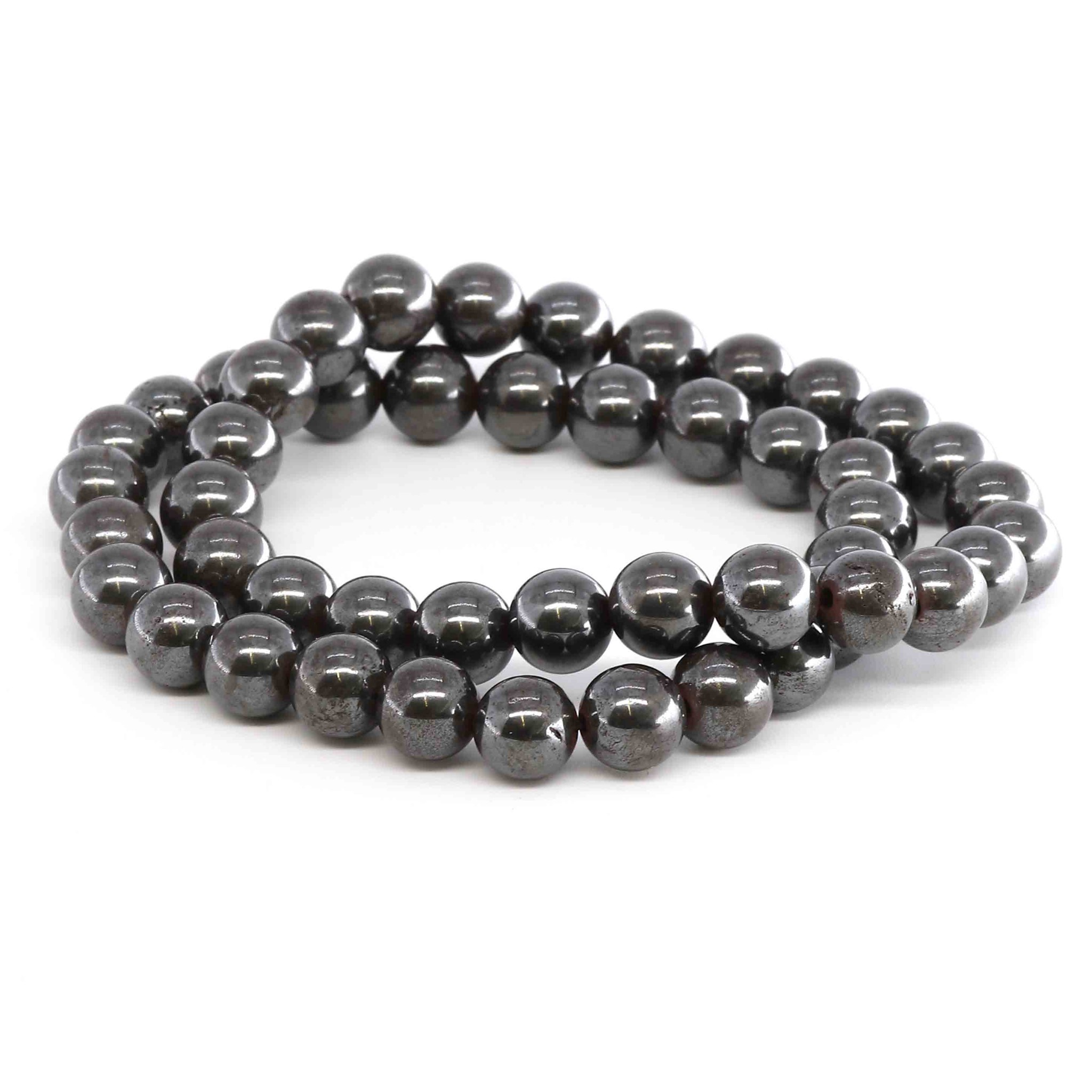 Image de Hämatit Kugeln  8mm Armband (natur)