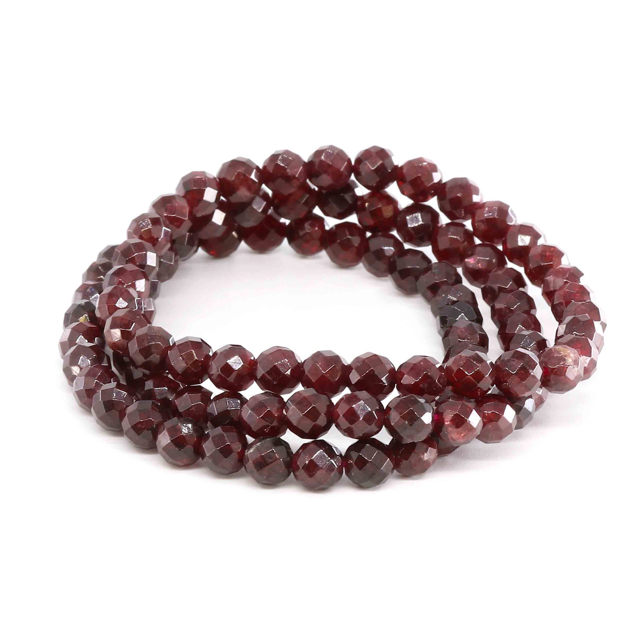 Image de Granat (rot) fac. Kugeln  6mm Armband