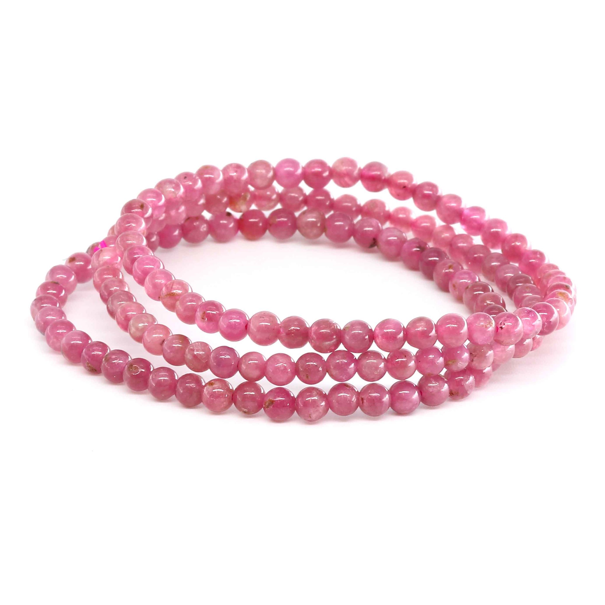 Image de Turmalin farbig Kugeln  4mm Armband (pink)