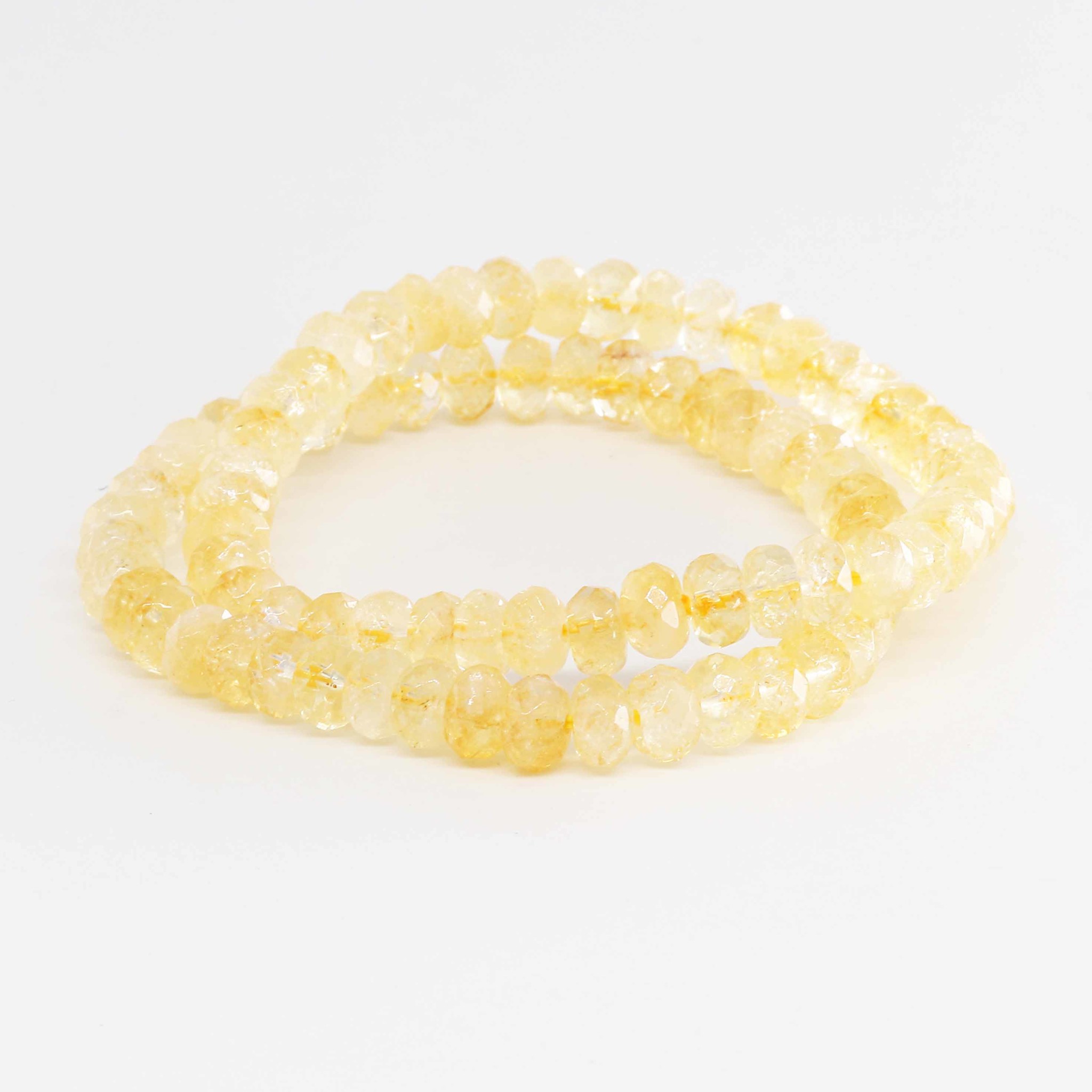 Image de Citrin fac. Button  6mm Armband