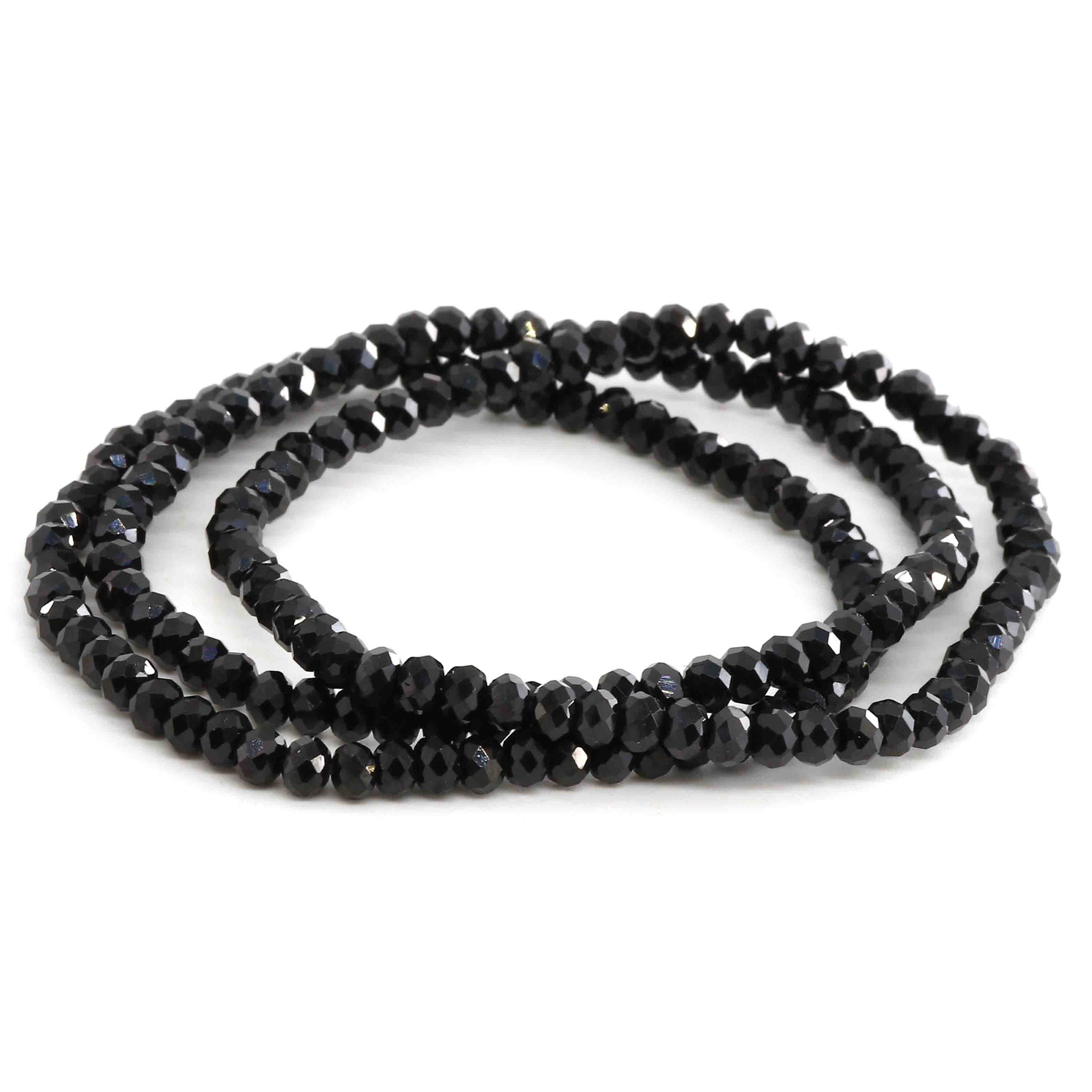 Image de Spinell fac. Button  4.5-5mm Armband (black)