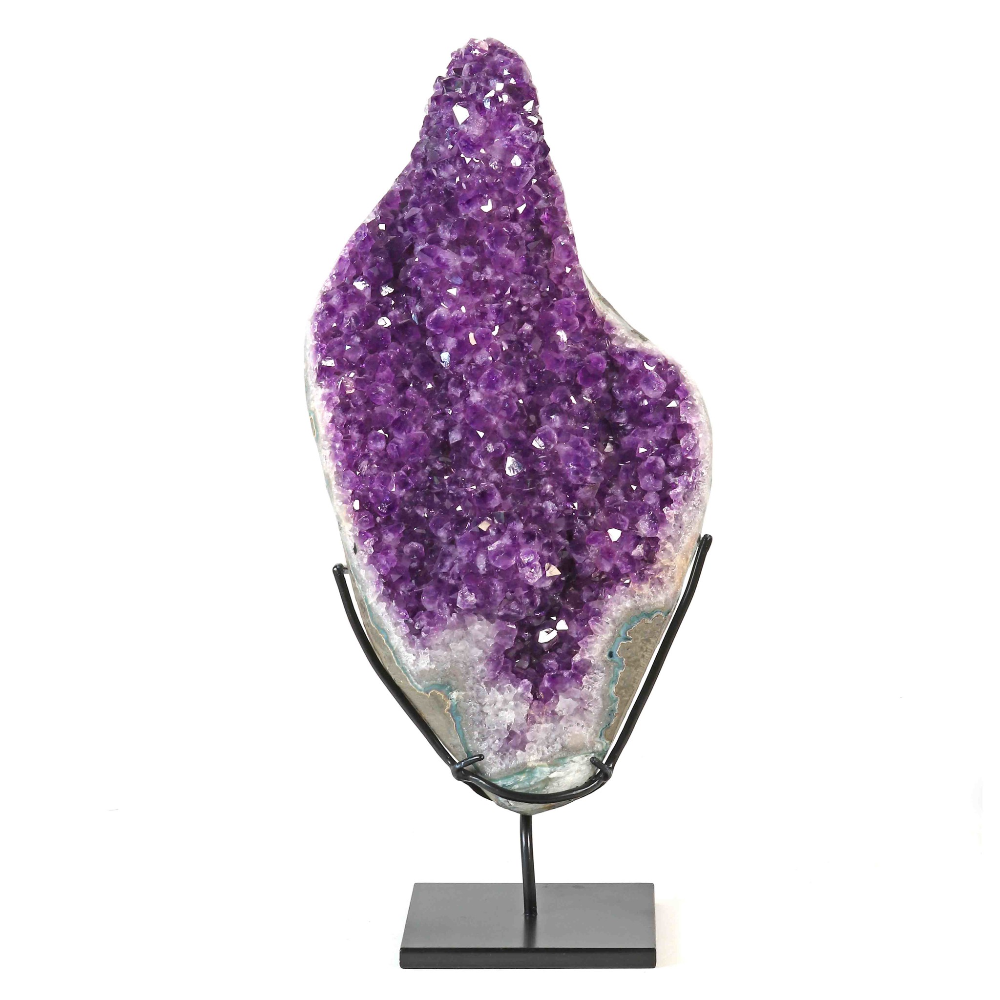 Bild von Amethyst Geoden auf Display, 36.5cm hoch (Uruguay)