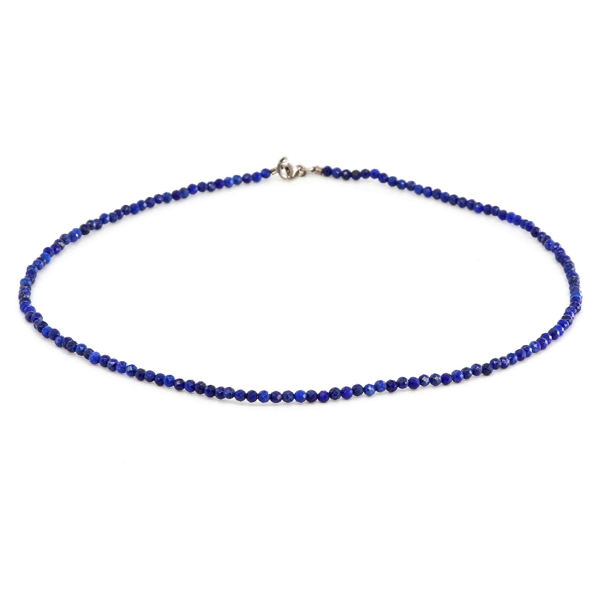 Immagine di Lapis fac. Kugeln  3mm Halskette mit Silberverschluss