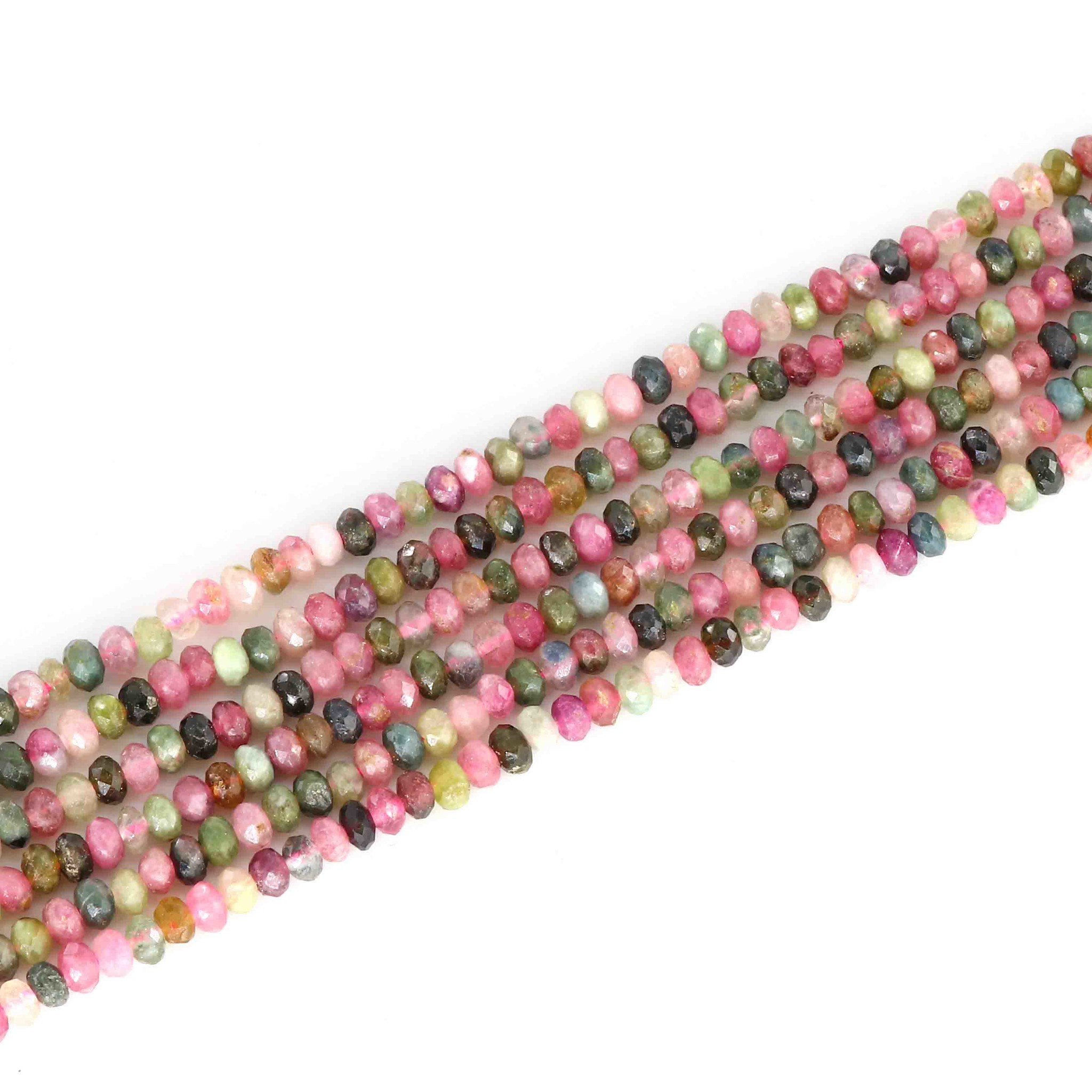 Image de Turmalin farbig fac. Button  4mm Strang 