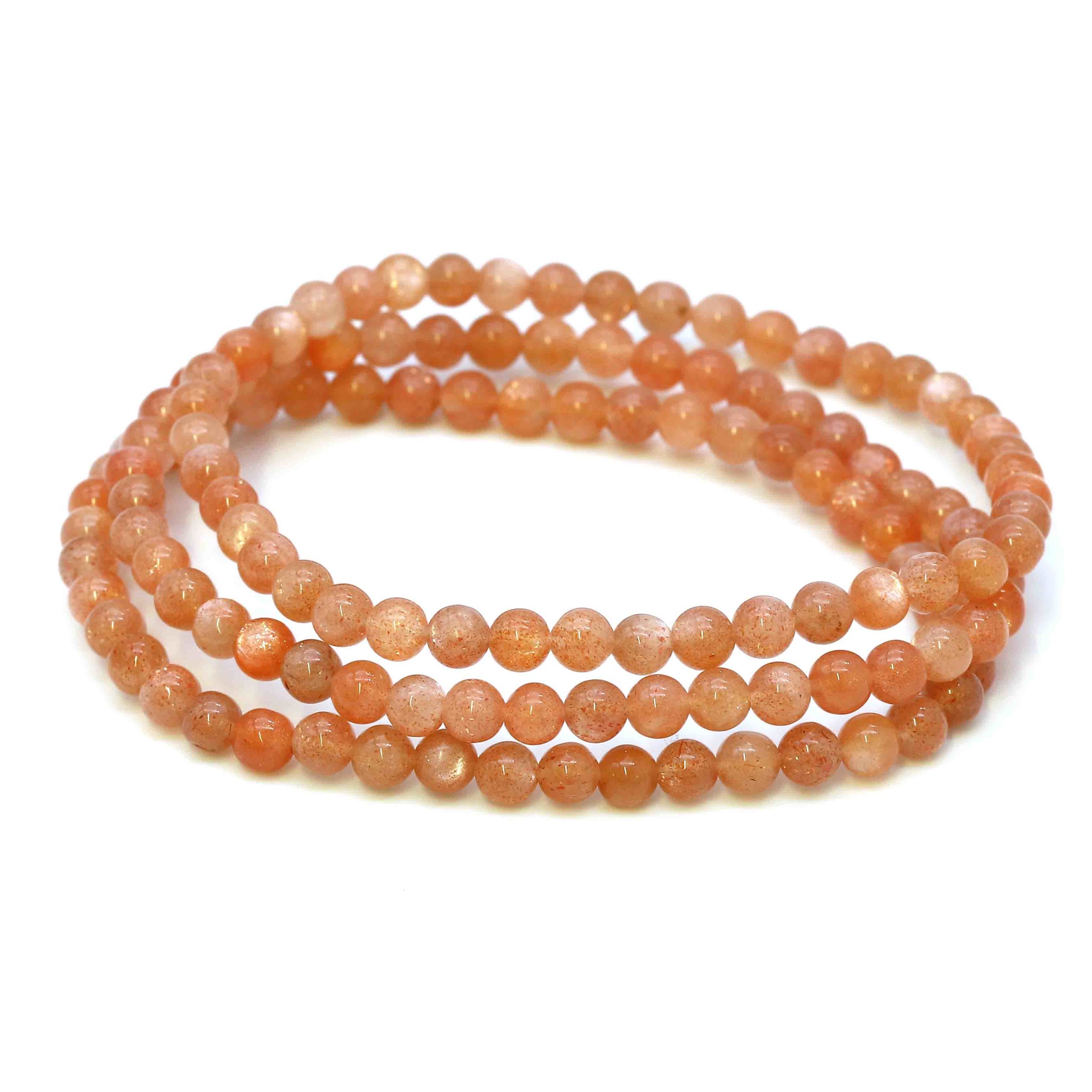 Bild von Sonnenstein Kugeln  4mm Armband
