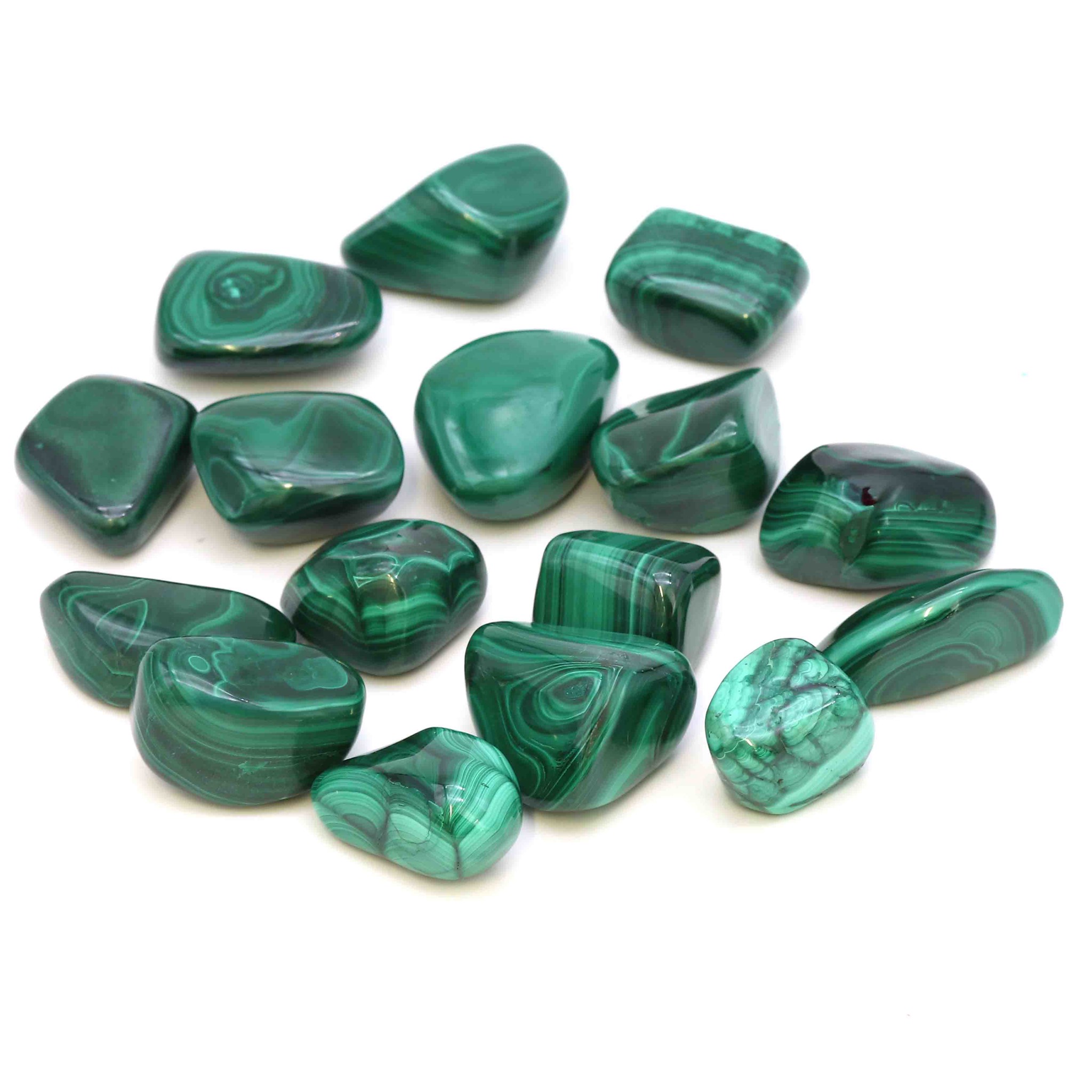 Bild von Malachit Trommelsteine (VE: 300g)