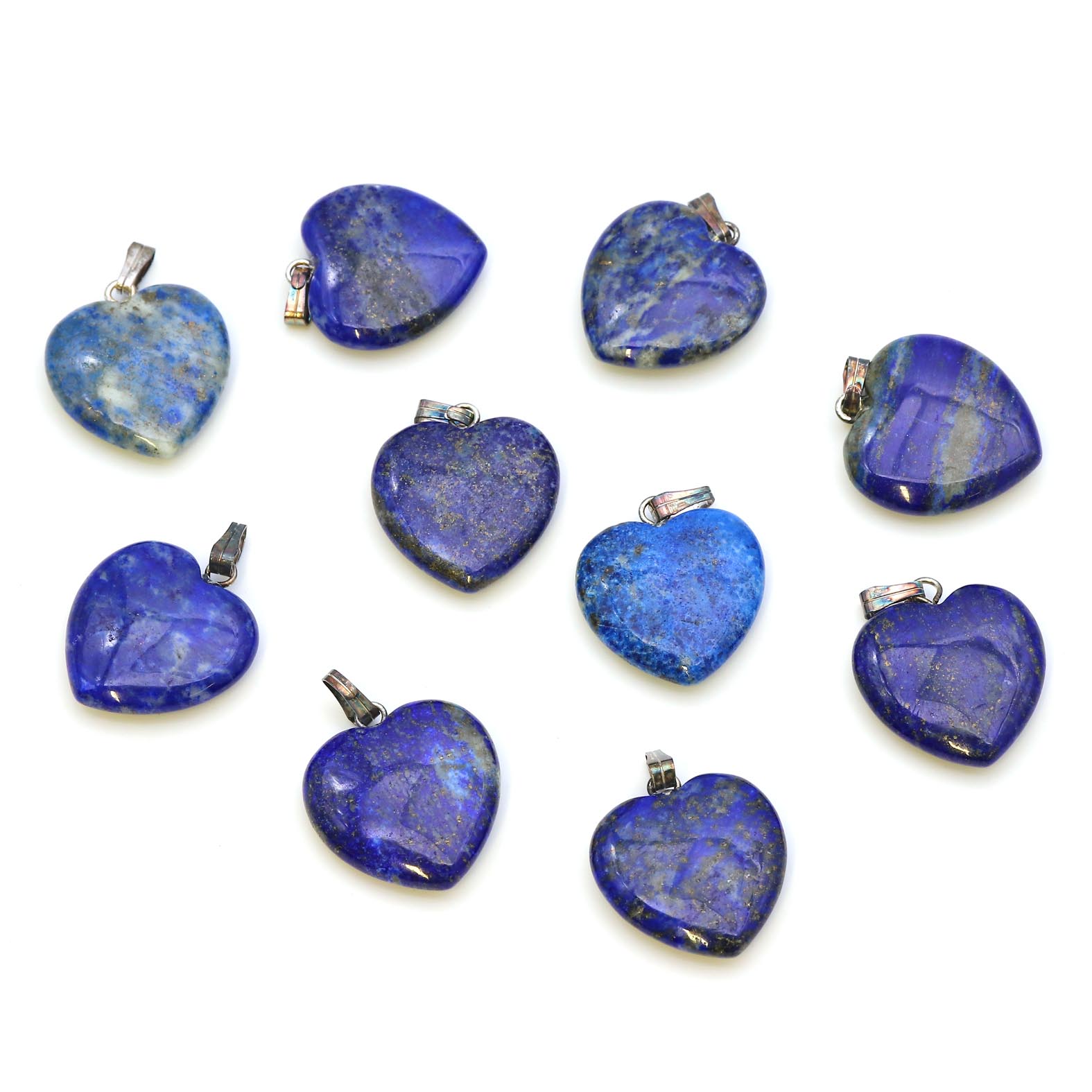 Image de Lapis "Love Hearts" 20x6mm Pendentif avec oeillet métallique