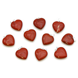Zeige Details für Roter Jaspis "Love Hearts" 20x6mm Anhänger mit Metallöse Bild von Roter Jaspis "Love Hearts" 20x6mm Anhänger mit Metallöse
