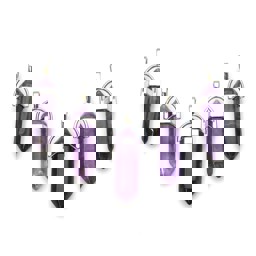 Zeige Details für Amethyst Doppelender Spitze 30x10mm Anhänger mit Metallöse Bild von Amethyst Doppelender Spitze 30x10mm Anhänger mit Metallöse