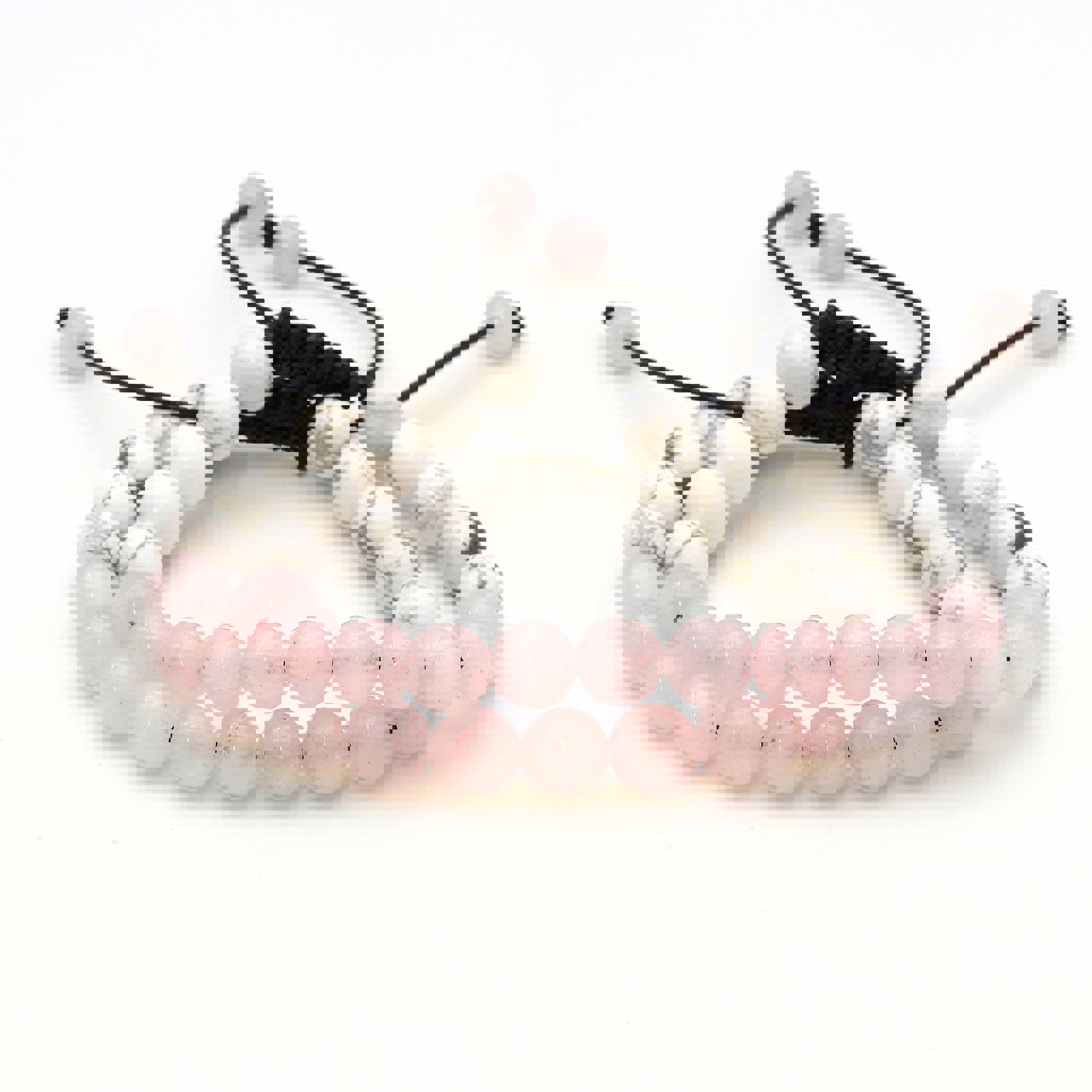 Bild von "Maitri" Magnesit & Rosenquarz Kugeln  8mm Armband