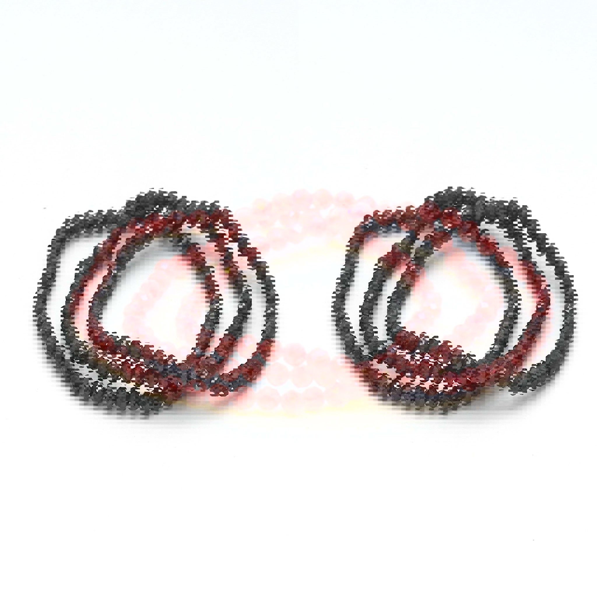 Image de Grènat rouge boules à facettes 4mm bracelet